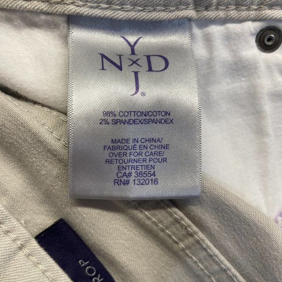 NYDJ Crop Pants with Lift Tuck Technology, Cuffed Ankle‎ Pants in Beige, 14 - Picture 6 of 8